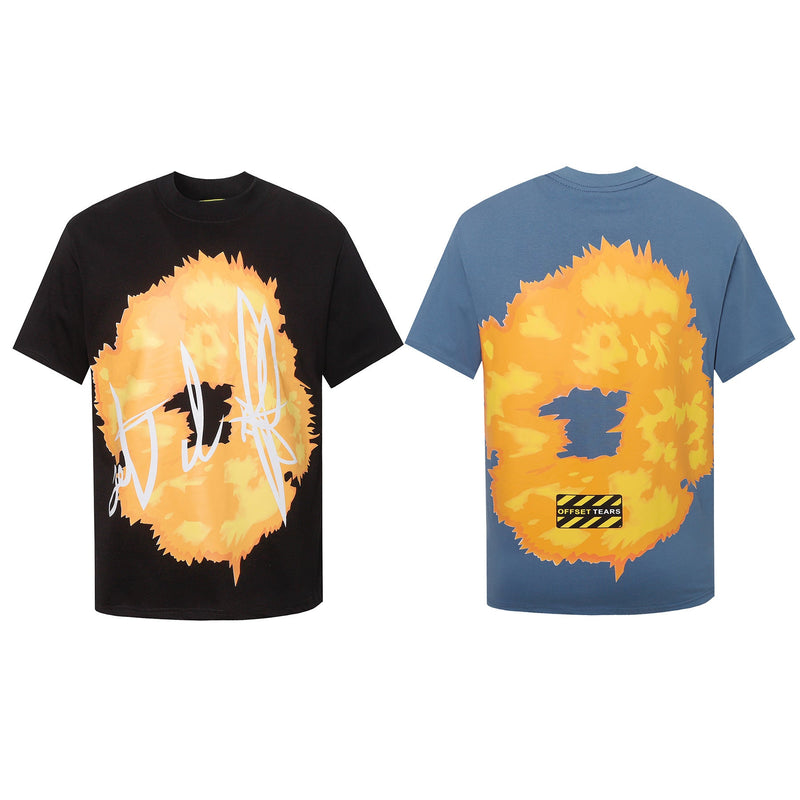 Denim Tears T Shirts 24S Kapok Geometric Pattern Short Sleeve T-shirt