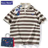 Nasa T Shirt Polo Shirt Short Sleeve Men And Women Loose Casual