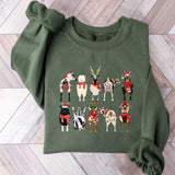 Autumn and winter new round collar Christmas sheep pattern