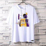 Basketball Sports T Shirt Basketball Sports Lakers Memorial Kobe Short Sleeve T-Shirt Male Students All-Match Loose