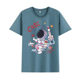 Basketball Sports T Shirt Short Sleeve T-Shirt Male Astronaut Loose Student