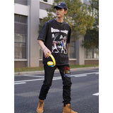 Basket Ball Star T Shirt Basketball Washed Distressed Devin Booker Short Sleeve Loose-Fitting Pure Cotton T-Shirt