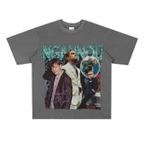 Film Star T Shirt Short Sleeve Loose Retro American Design T-shirt Men
