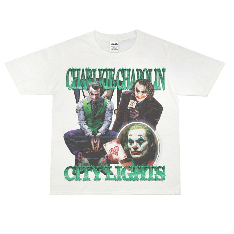 Film Star T Shirt Loose Heavy Retro Street Cotton American T-shirt