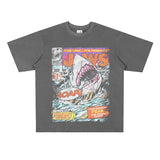 Film Star T Shirt Cotton Loose Short Sleeve American Retro Fashion Printed round Neck T-shirt