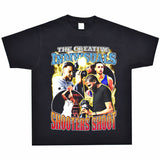 Basket Ball Star T Shirt Basketball Stephen Curry Washed Distressed Printed T-Shirt Short Sleeve Retro Pure Cotton