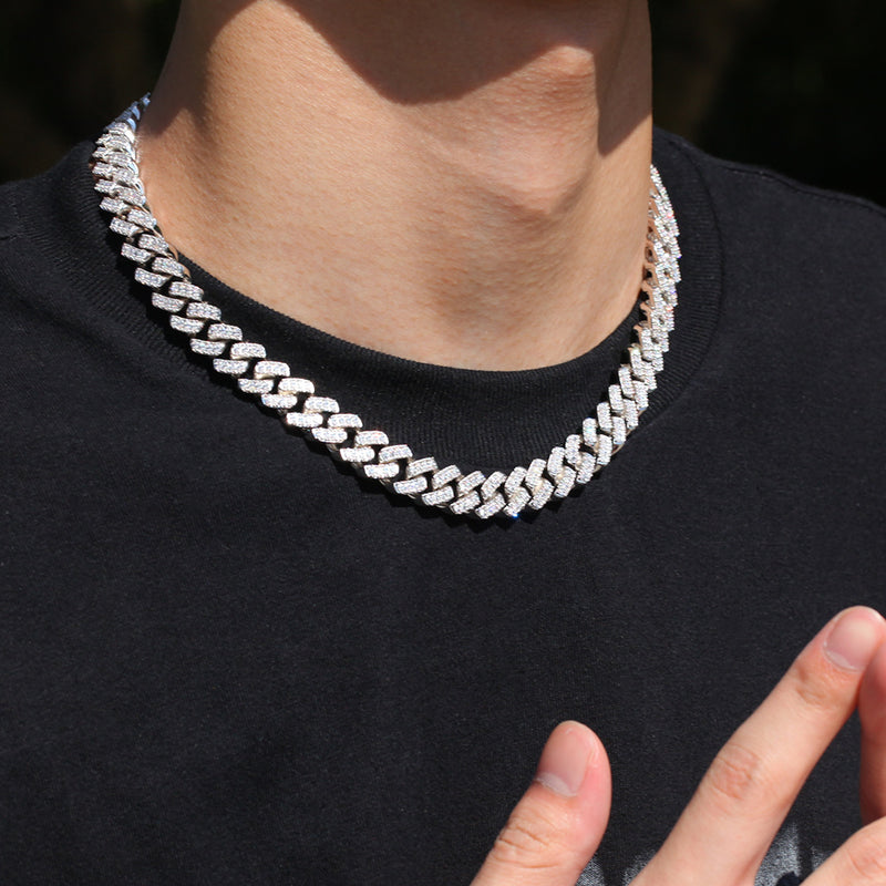 Chains Necklace Jewelry Fashion Copper Zircon Cuban Chain St. Valentine's Spectrum