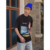 Film Star T Shirt Movie Witch Carrie Cotton Loose Nostalgic Short Sleeve American T-shirt Men and Women