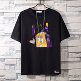 Basketball Sports T Shirt Basketball Sports Lakers Memorial Kobe Short Sleeve T-Shirt Male Students All-Match Loose
