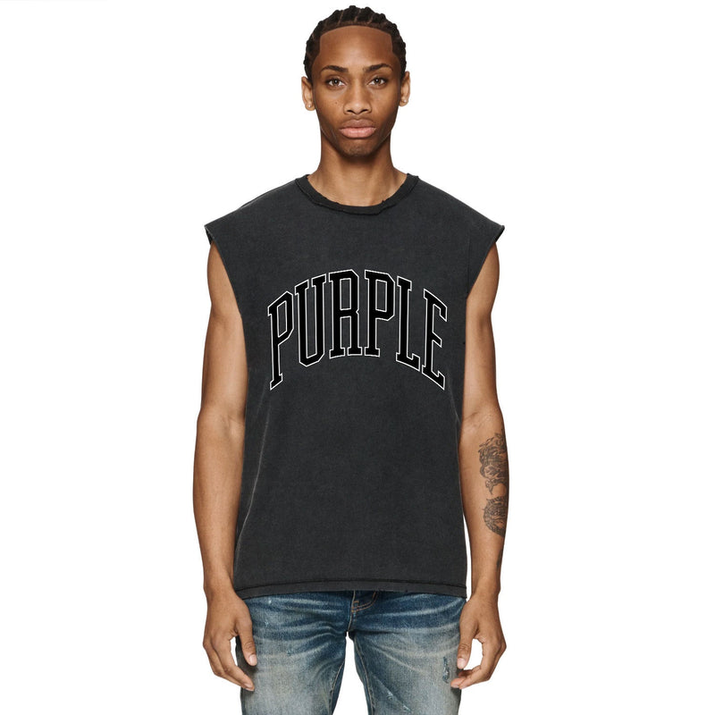 Purple Brand Distressed Tank T Shirts Distressed Sleeveless T-shirt Vest