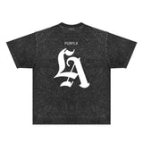 Purple Brand Distressed T Shirts Short Sleeve