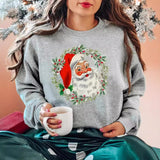 Women's Christmas Claus Print Sweatshirt Casual