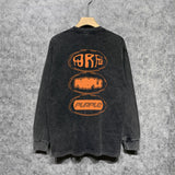 Purple Brand Distressed Long Sleeve Shirt Fashion Distressed Loose Long-sleeved Top
