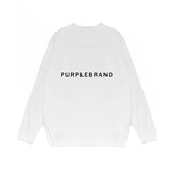 Purple Brand Long Sleeve T-Shirt Fashion Loose Long Sleeve Top