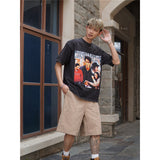 Film Star T Shirt Classic Movie Fight Back to School Cotton Short Sleeve Loose round Neck Retro T-shirt