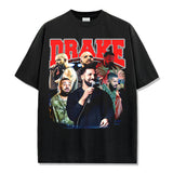 Drake T Shirts Hip Hop Drake Print Short Sleeve