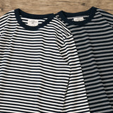 Mariner Shirt Horizontal Striped American Retro Sports T-shirt Men's Long Sleeve Spring and Autumn Navy-Striped Shirt