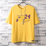 Basketball Sports T Shirt Commemorative Kobe No. 24 Short Sleeve T-Shirt Male Student Basketball Loose Sports