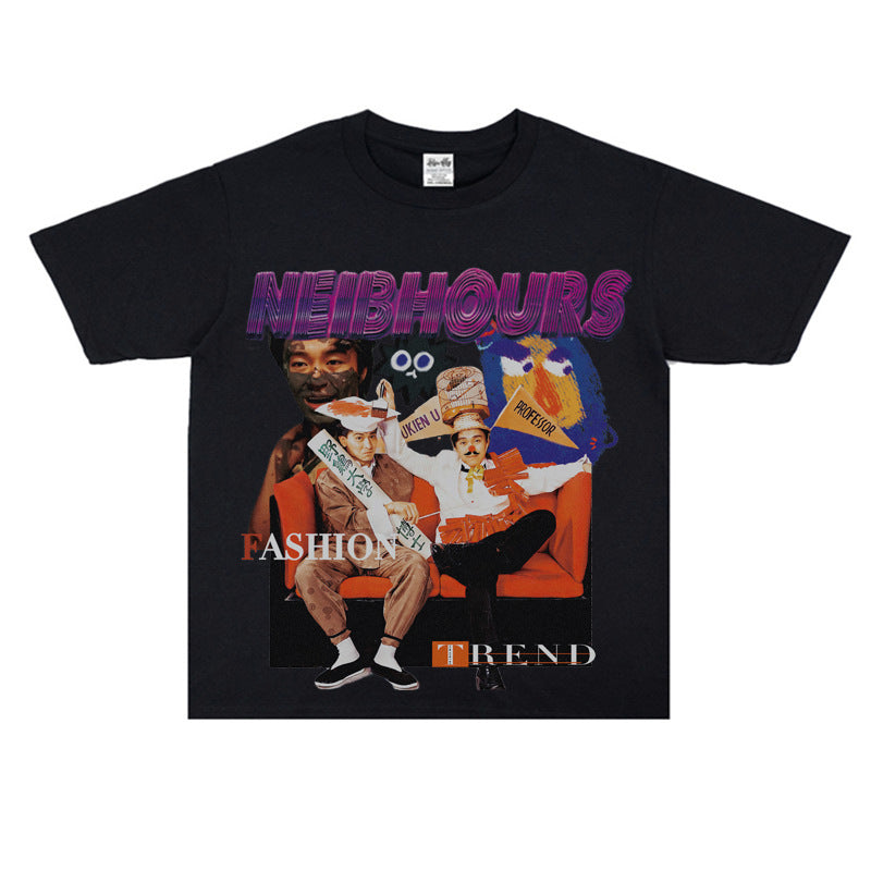 Film Star T Shirt Movie Zhou Xingchi Andy Lau Short Sleeve American Retro Loose T-shirt