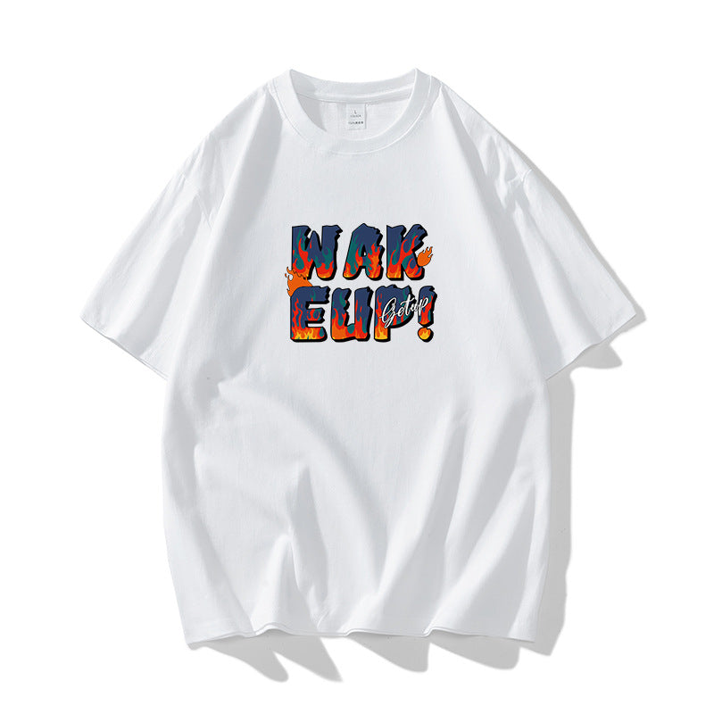Nasa T Shirt Short Sleeve T-Shirt Men'S Summer Trendy Loose Half Sleeve T-Shirt