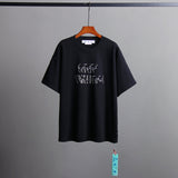 Off Whtie T Shirts Three-Dimensional Color Arrow Print Male And Female Trendy Brand Short Sleeve