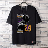 Basketball Sports T Shirt Commemorative Kobe No. 24 Signature Short-Sleeved T-Shirt Men'S Loose Casual Sweatshirt Student