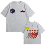 Cactus Jack Utopia Print T Shirt Short Sleeve Male  Cotton