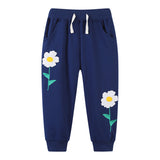 Boy Pants Autumn Girls Sweater Pants European and American Children Sports Pants Embroidered Pocket