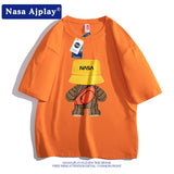Nasa T Shirt Cotton Short-Sleeved T-Shirt Men'S And Women'S Loose Top