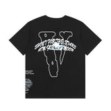 Vlone T Shirt Spring/Summer Pattern Crew Neck Short Sleeve