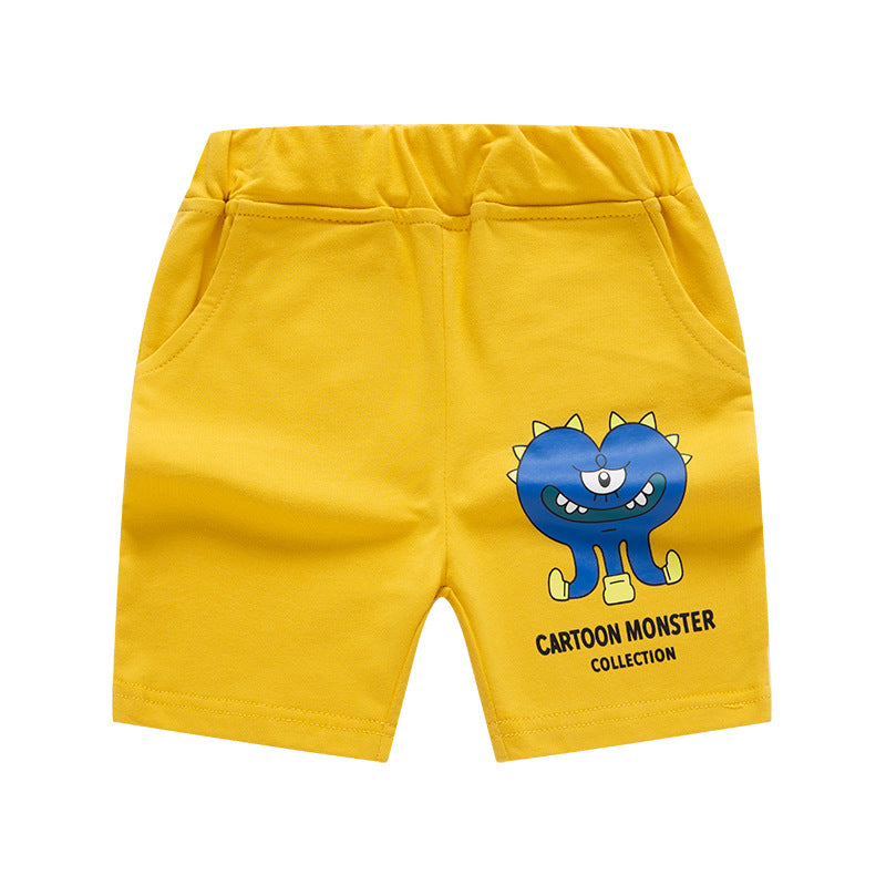 Boy Shorts Summer Cartoon Pattern Children's Shorts Cotton Boys' Casual Pants Children's Clothing