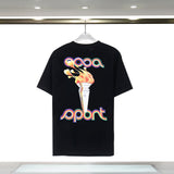 Casablanca T Shirts Fashion Loose Torch Printed Tee