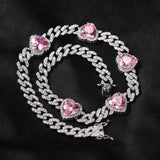 Chains Necklace Hip Hop 9MM Zircon Cuban Chain St. Valentine's Spectrum