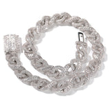 Chains Hip Hop Necklace Silver 16mm Mixed Zircon St. Valentine's Spectrum