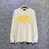 Purple Brand Long Sleeve T-Shirt Fashion Loose Long Sleeve Top