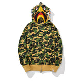 Bathing Ape Hoodie Falcon Camouflage Shark Jacket Fall/Winter Cardigan Zip Fleece Loose Hooded Sweater