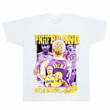 Basket Ball Star T Shirt Washed Worn-out Kelkuzma Short-Sleeved Printed T-shirt Vintage Pure Cotton