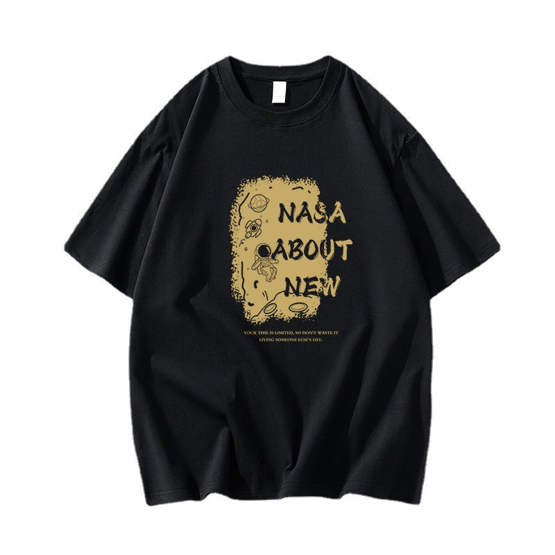 Nasa T Shirt Cotton Short-Sleeved T-Shirt Women'S Summer Loose Half-Sleeved Top Clothes