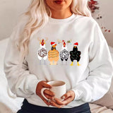 Funny Chickens Sweatshirt Christmas Chickens Sweater Funny