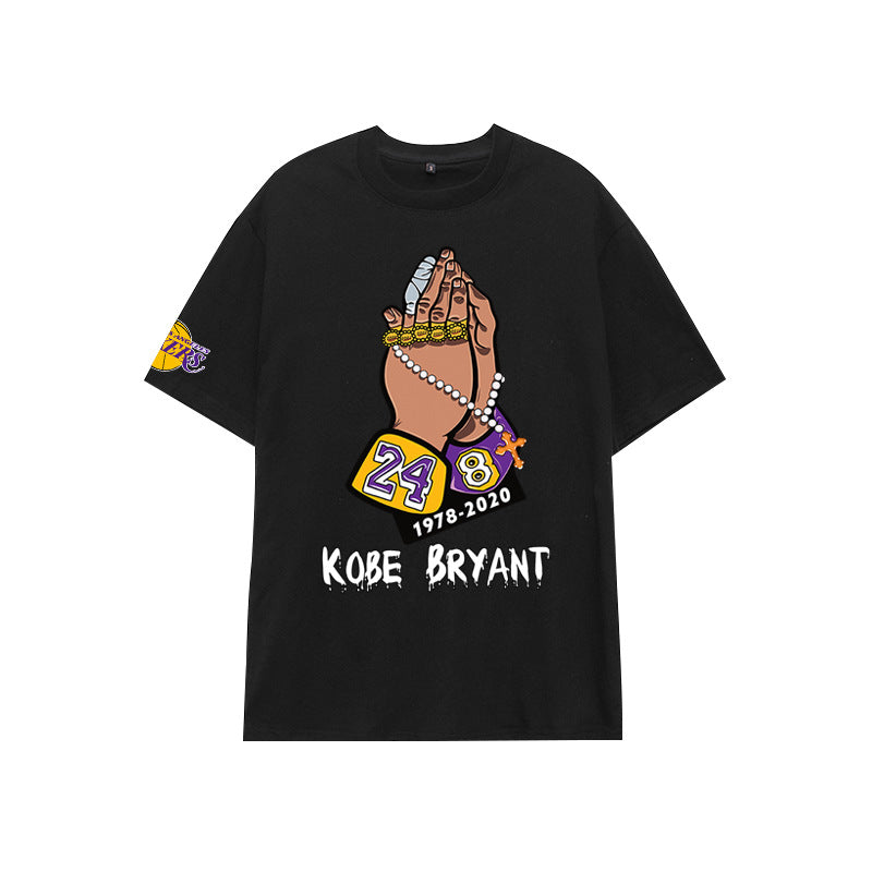 Basketball Sports T Shirt Nba Basketball Clothes James Kobe Cotton Short-Sleeved T-Shirt Men'S Loose