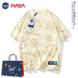 Nasa T Shirt Cotton Short-Sleeved T-Shirt Men'S Summer Loose Casual