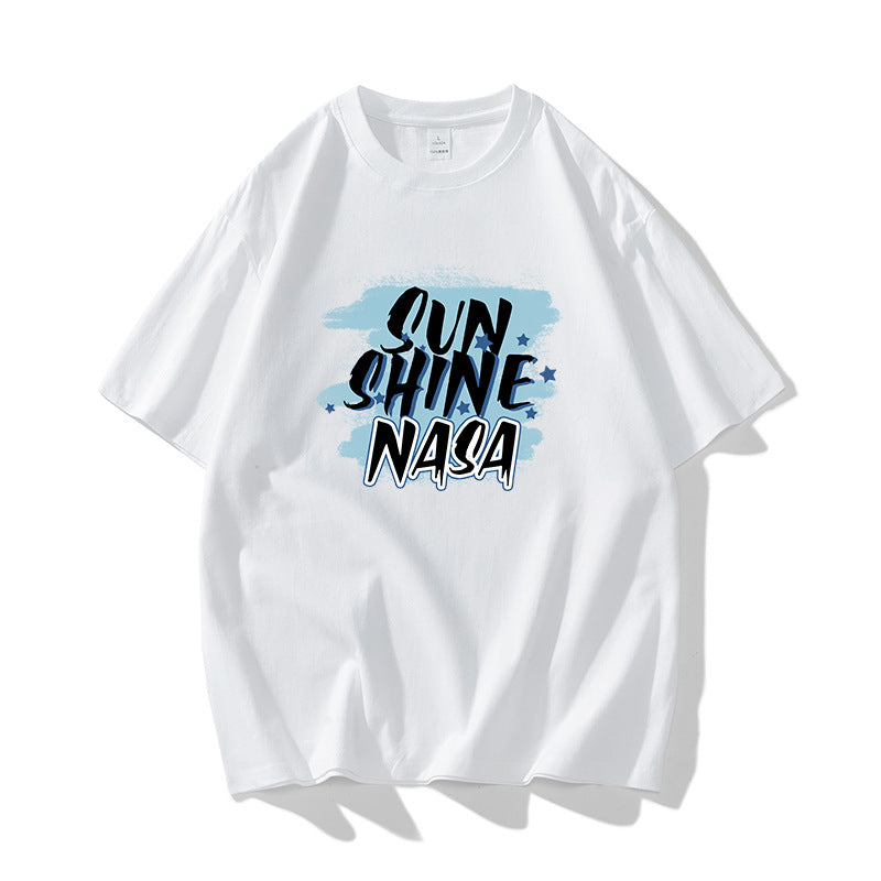 Nasa T Shirt Short-Sleeved T-Shirt Men'S Summer Loose Top