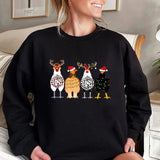 Funny Chickens Sweatshirt Christmas Chickens Sweater Funny