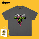 Drew T Shirts Funny Smiling Face Short Sleeve Printed T-shirt