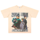 Film Star T Shirt Movie All-around Ambush Loose Retro Street Cotton Personality round Neck T-shirt Men and Women