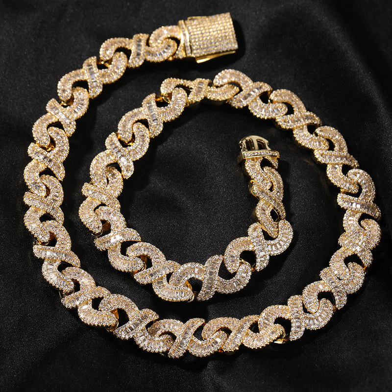 Chains Zircon Necklace Cuban Chain