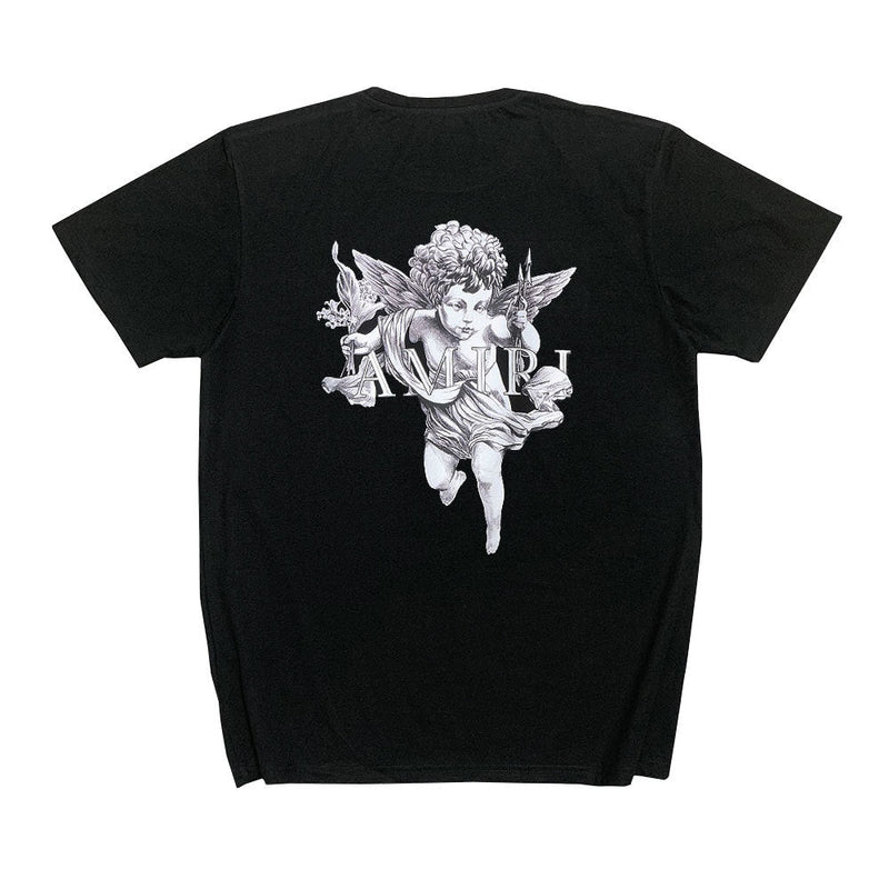 Amiri T Shirt Short Sleeve Angel Letter Print Casual