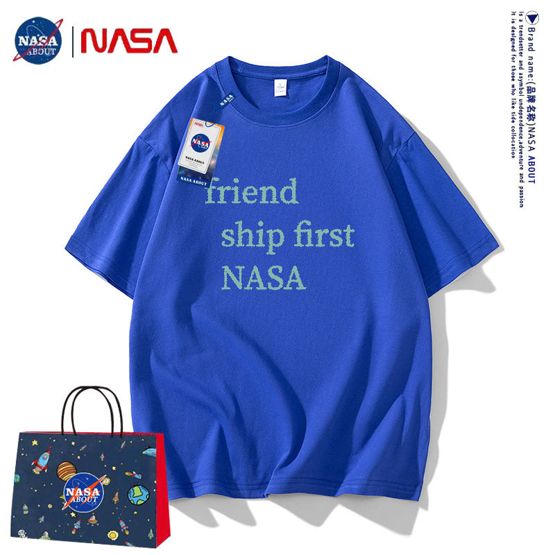Nasa T Shirt Short Sleeve Summer Boys Clothes Half Sleeve Retro Couple
