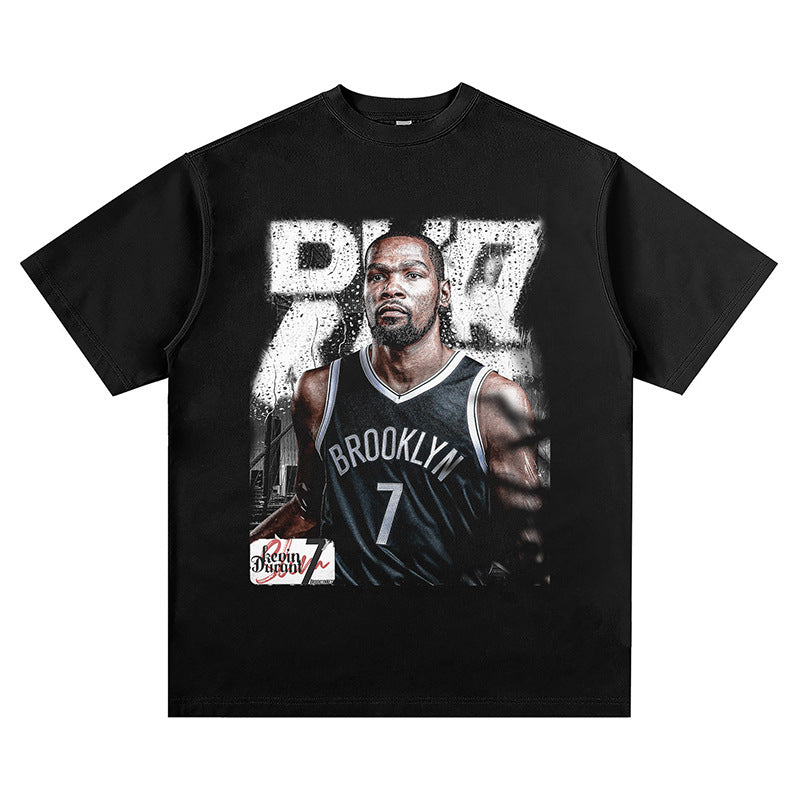 Nba T Shirt Kevin Durant Printed Short-Sleeved T-shirt Loose Men's and Women's Basketball