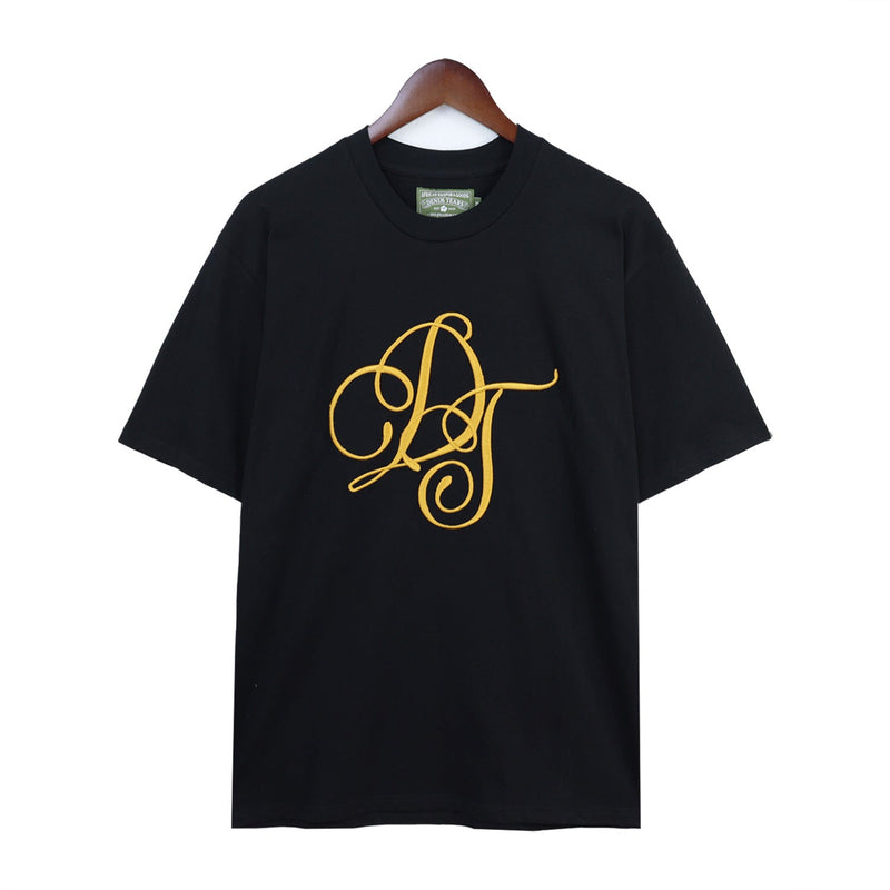 Denim Tears T Shirts Kapok Logo Badge Embroidered Short Sleeve T-shirt